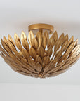 16 Inch Farmhouse Golden 3-Light Semi Flush Mount Light