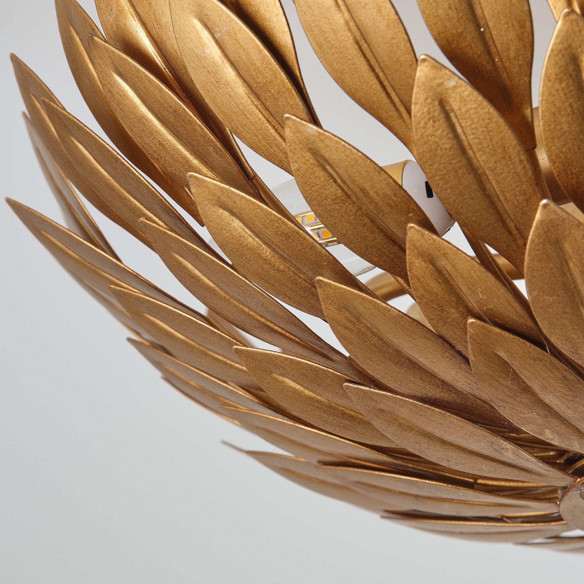 16 Inch Farmhouse Golden 3-Light Semi Flush Mount Light