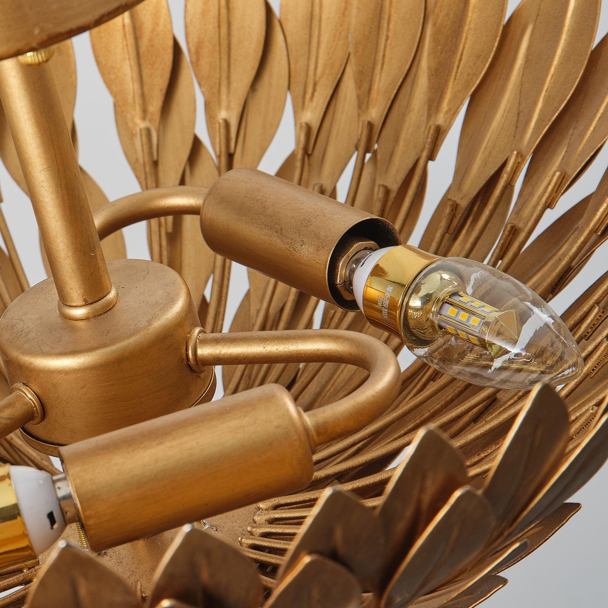 16 Inch Farmhouse Golden 3-Light Semi Flush Mount Light