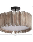Farmhouse LED 3-Light Flush Mount Ceiling Light