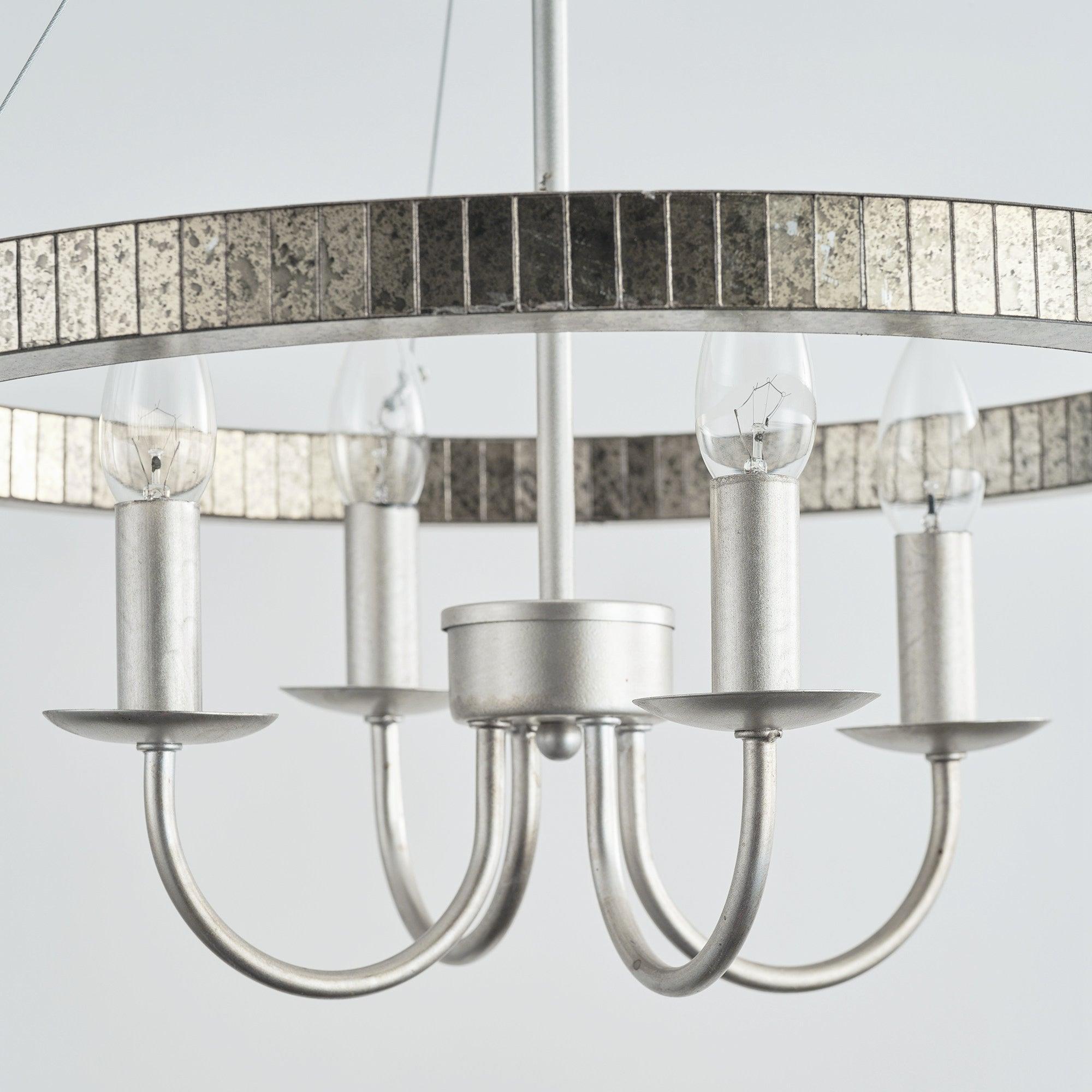 Modern Iron 4-Light Pendant Light with Acrylic Lens