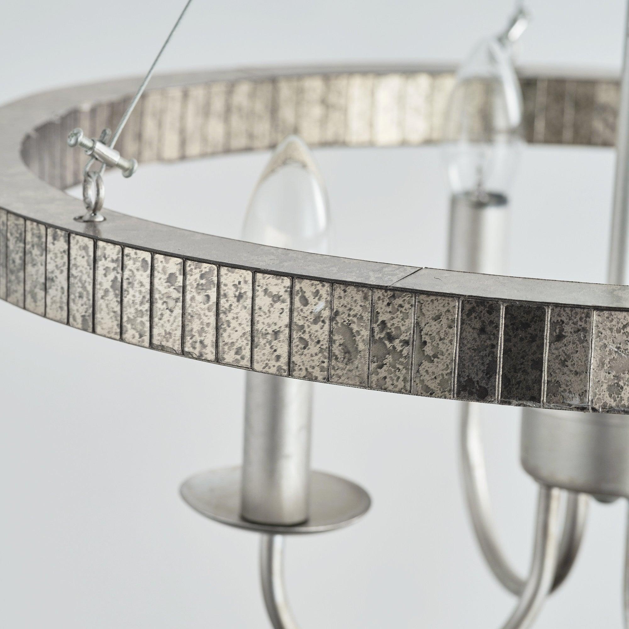 Modern Iron 4-Light Pendant Light with Acrylic Lens