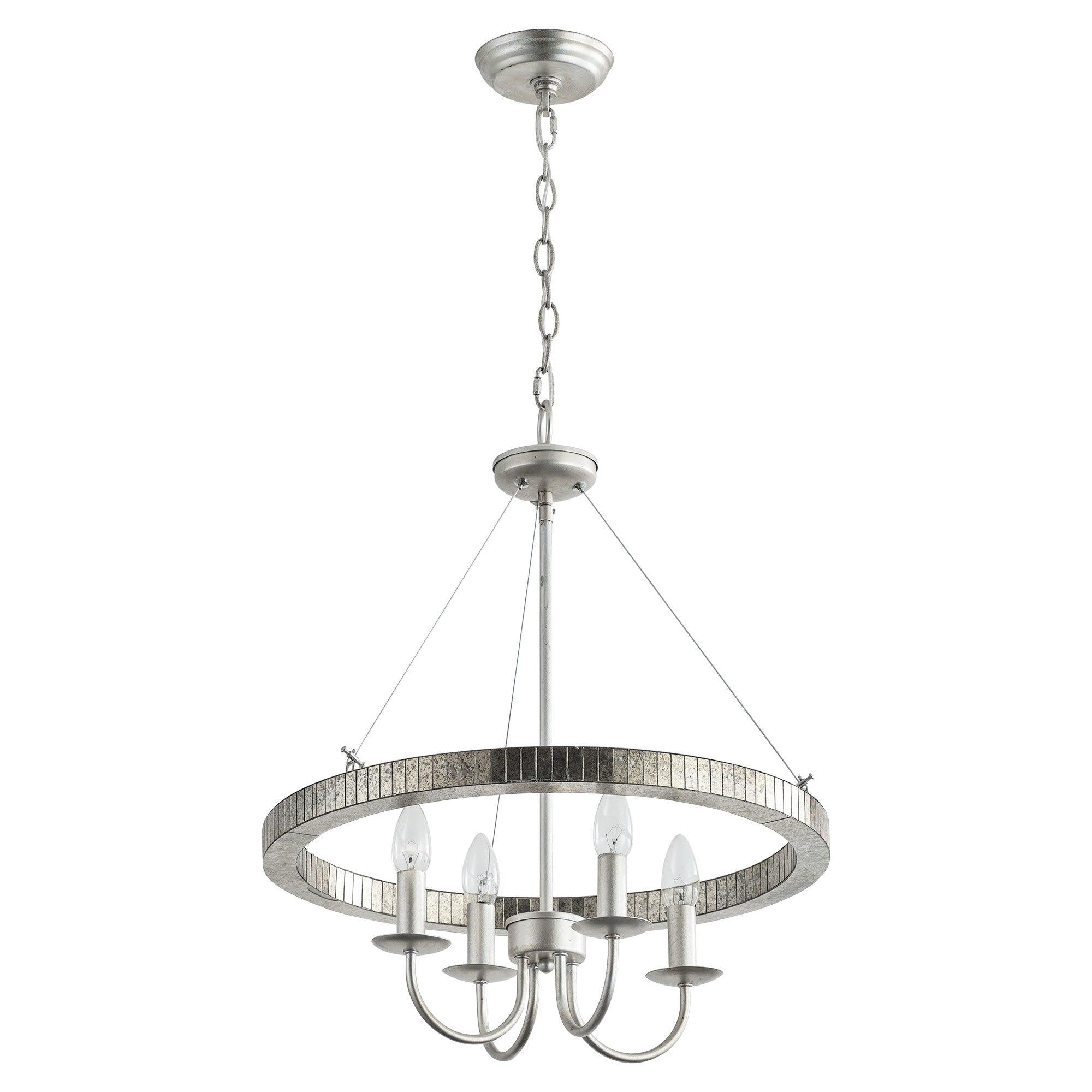 Modern Iron 4-Light Pendant Light with Acrylic Lens