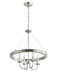 Modern Iron 4-Light Pendant Light with Acrylic Lens