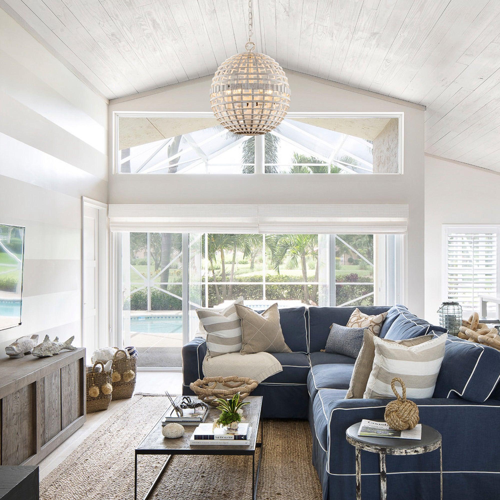 Vintage Farmhouse 6-Light Globe Pendant Light