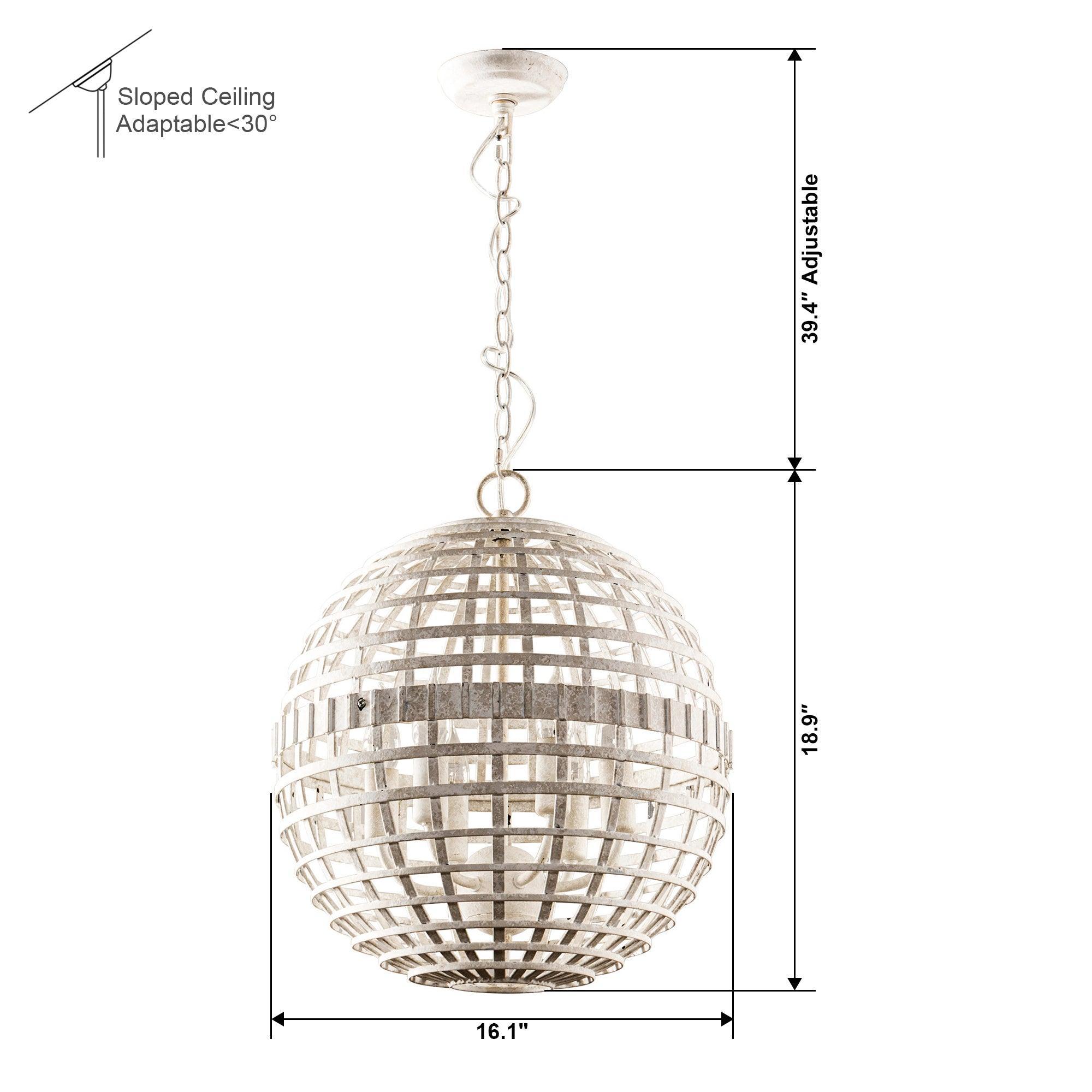 Vintage Farmhouse 6-Light Globe Pendant Light