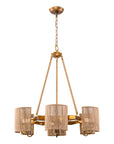 Modern Farmhouse Linear Pendant 6 Light for Bedroom