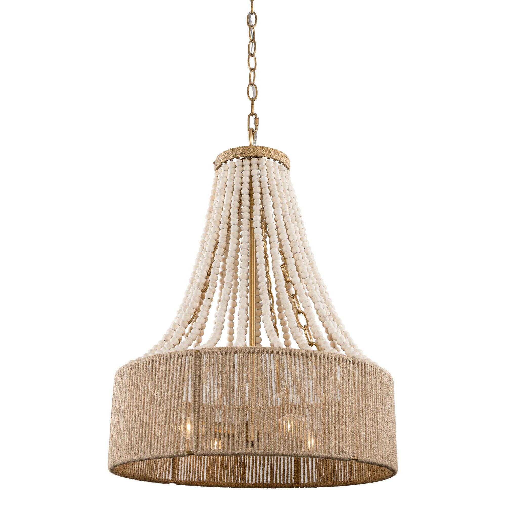 Modern Golden Farmhouse 4-Light Dry Rated Chandelier