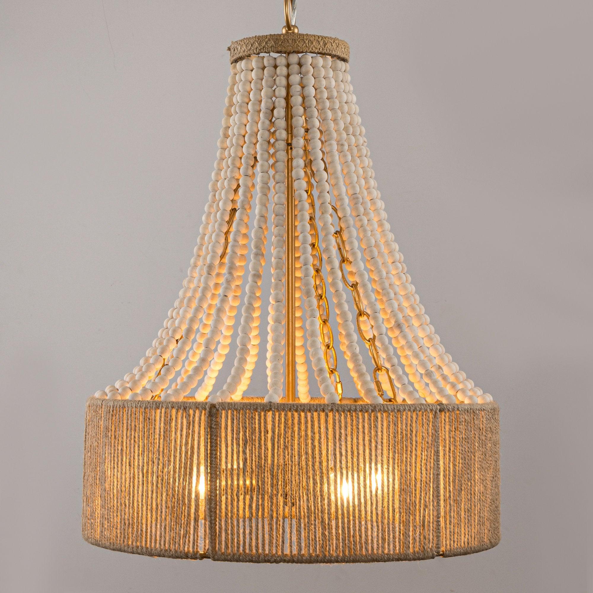 Modern Golden Farmhouse 4-Light Dry Rated Chandelier