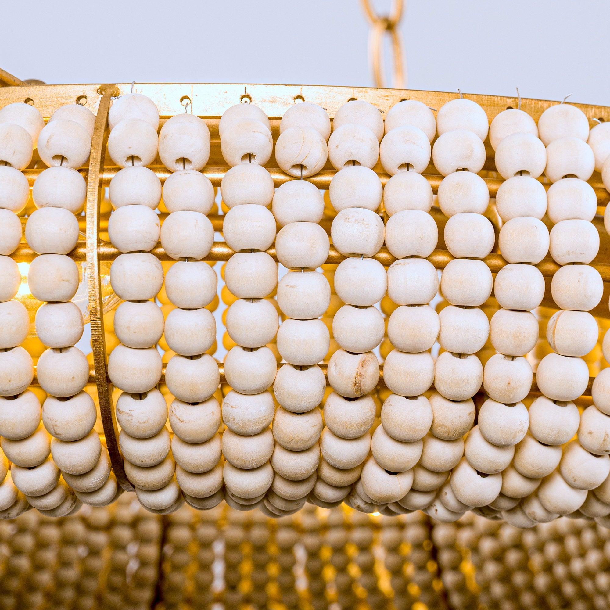 Industrial Farmhouse Antique Golden 6-Light Flush Mount Light