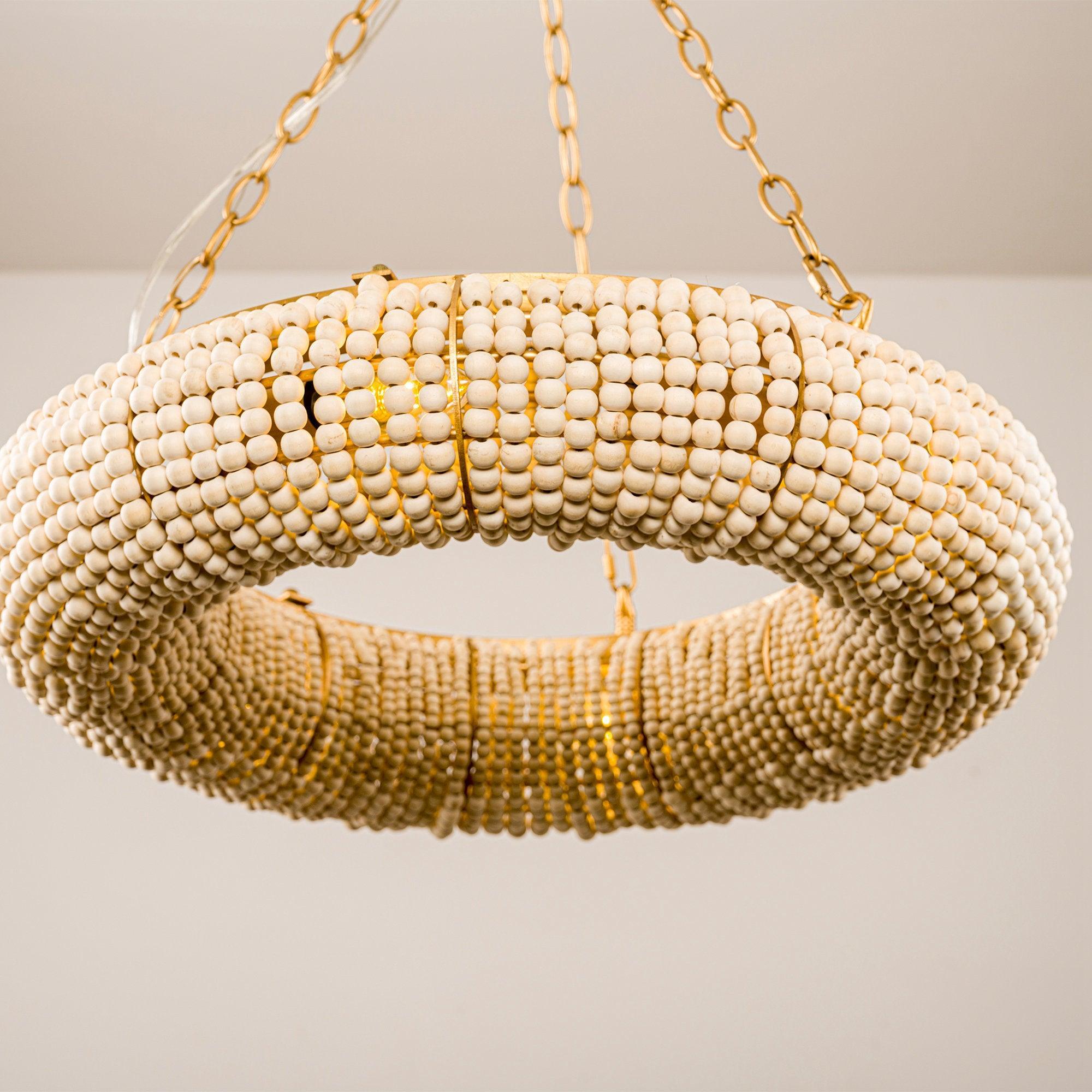 Industrial Farmhouse Antique Golden 6-Light Flush Mount Light