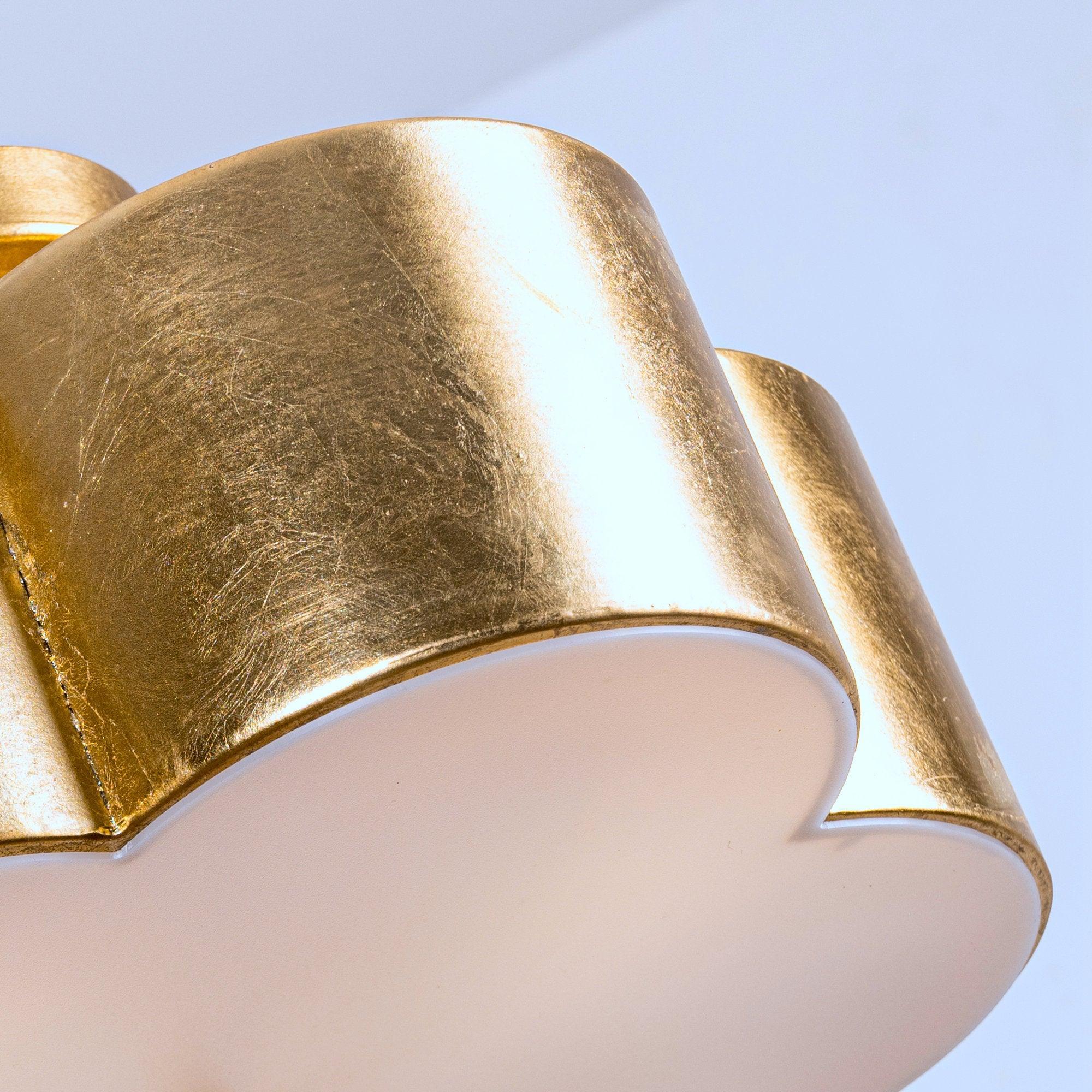 Modern Gold 3-Light Semi Flush Mount Ceiling Light