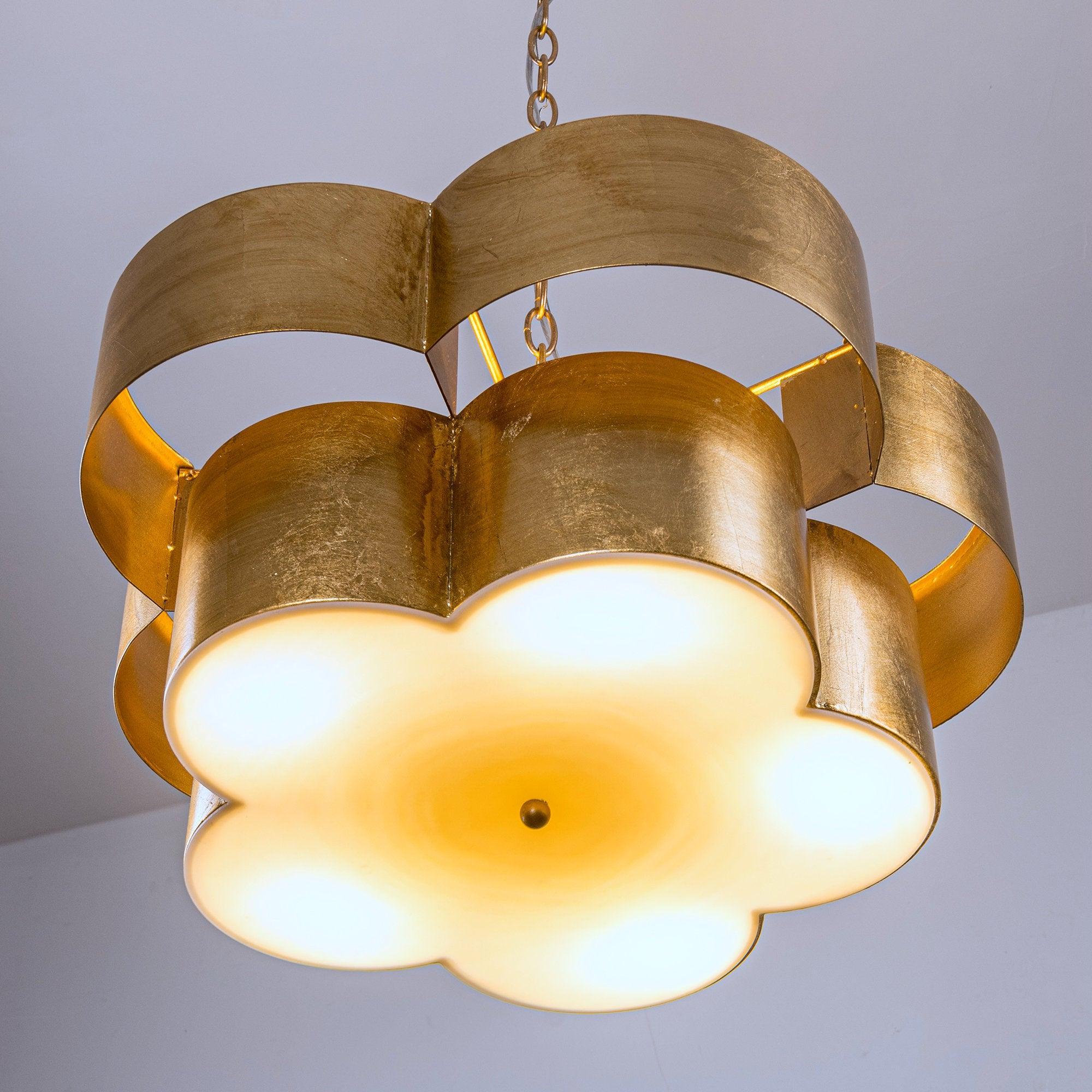 Industrial Farmhouse Golden 5-Light Iron Pendant Light