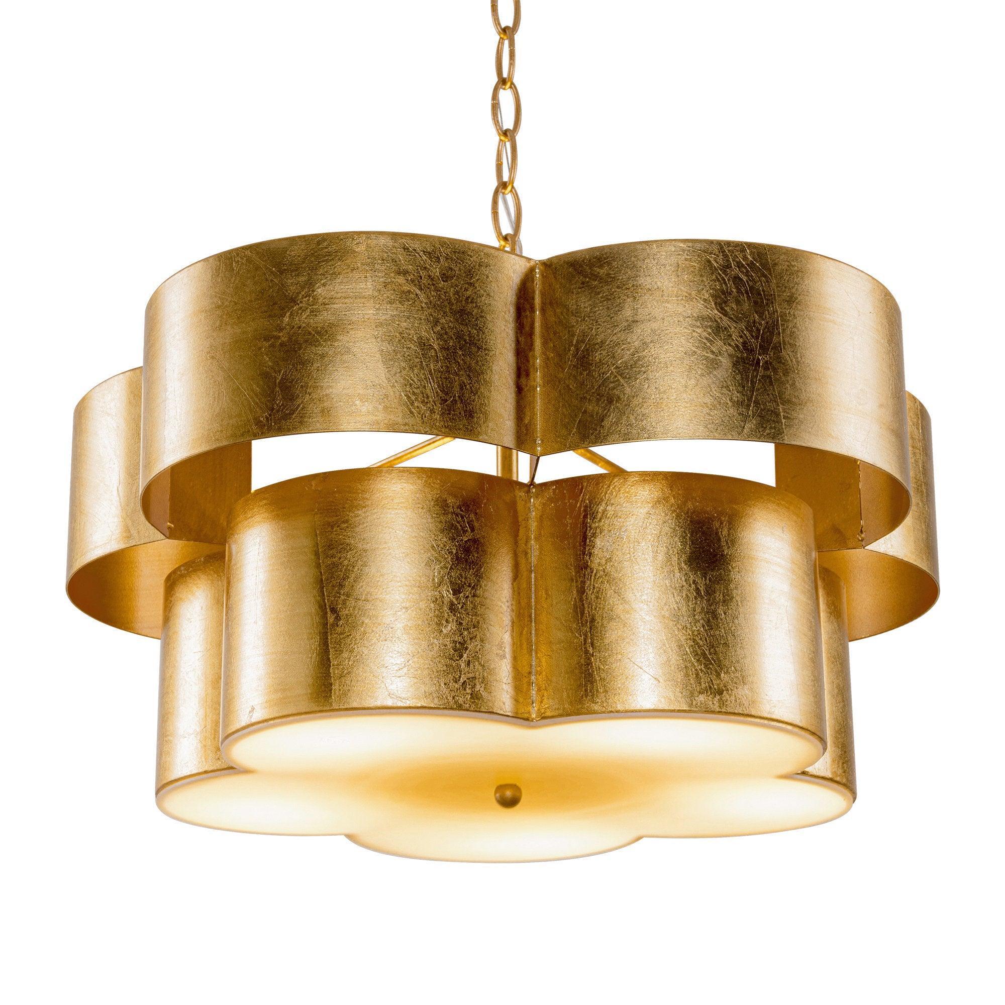 Industrial Farmhouse Golden 5-Light Iron Pendant Light