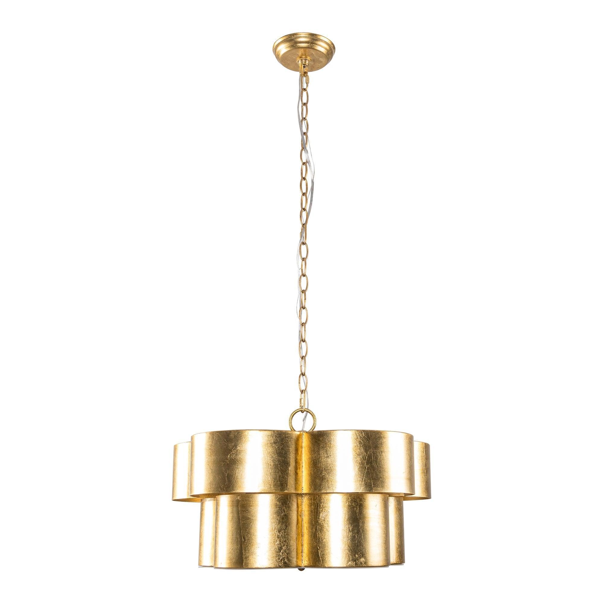 Industrial Farmhouse Golden 5-Light Iron Pendant Light
