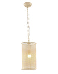 Bohemian Farmhouse Wabi-Sabi 1-Light Beige Wooden Beads Pendant Light
