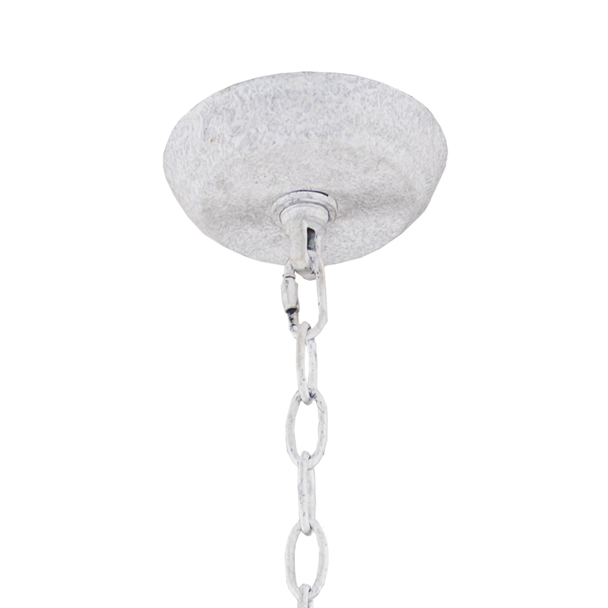 Rustic White Farmhouse Wabi-Sabi 3-Light Dry Rated Pendant Light