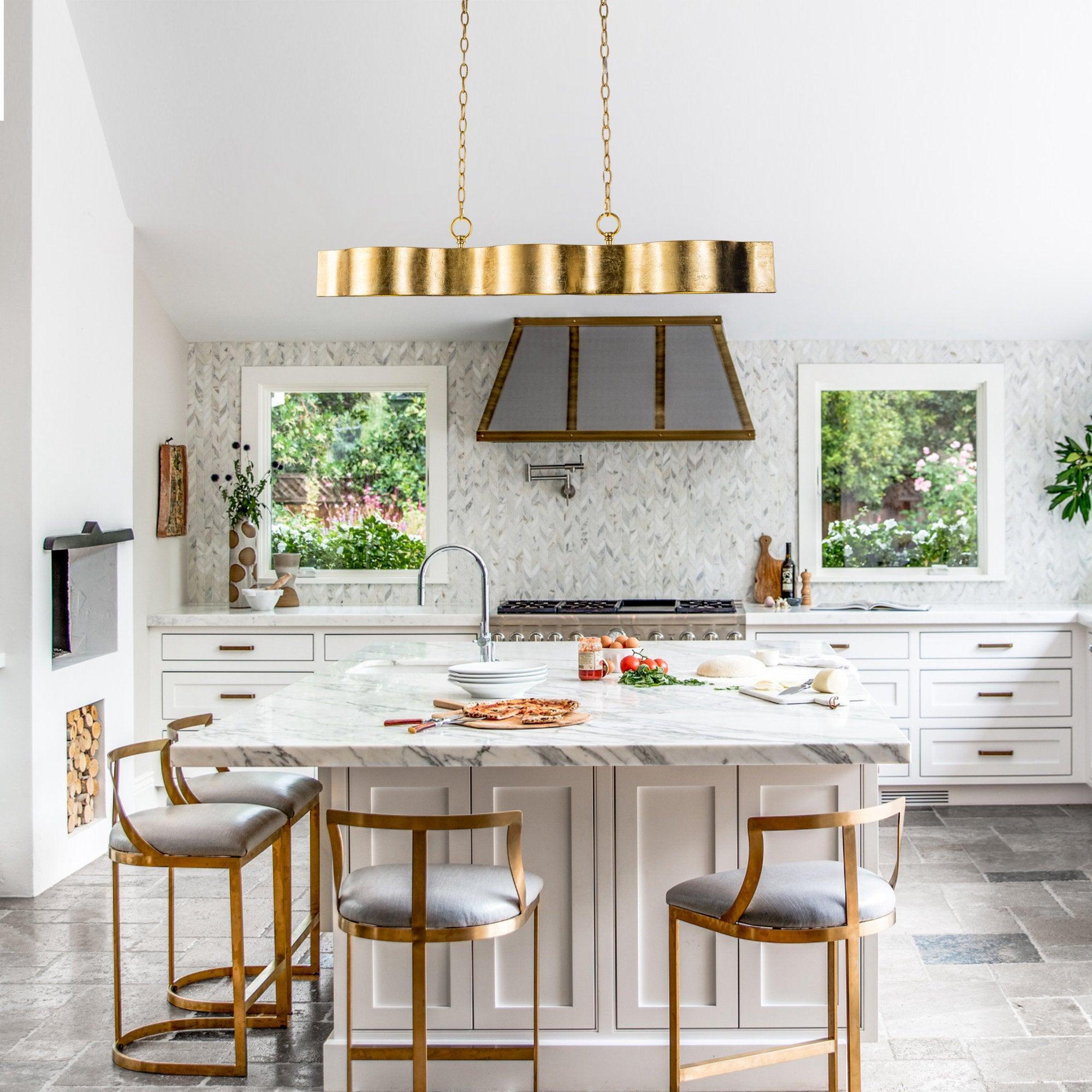 Farmhouse Golden Modern 5-Light Dry Rated Pendant Light