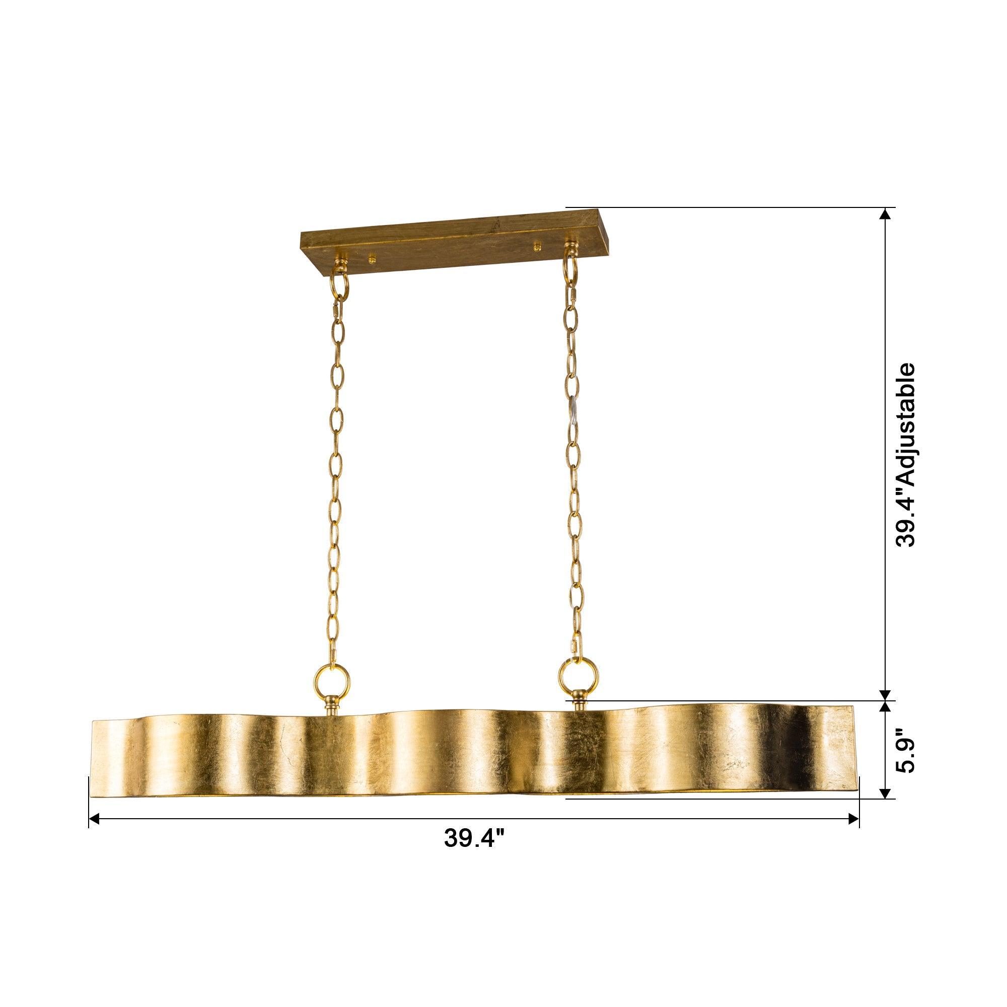 Farmhouse Golden Modern 5-Light Dry Rated Pendant Light