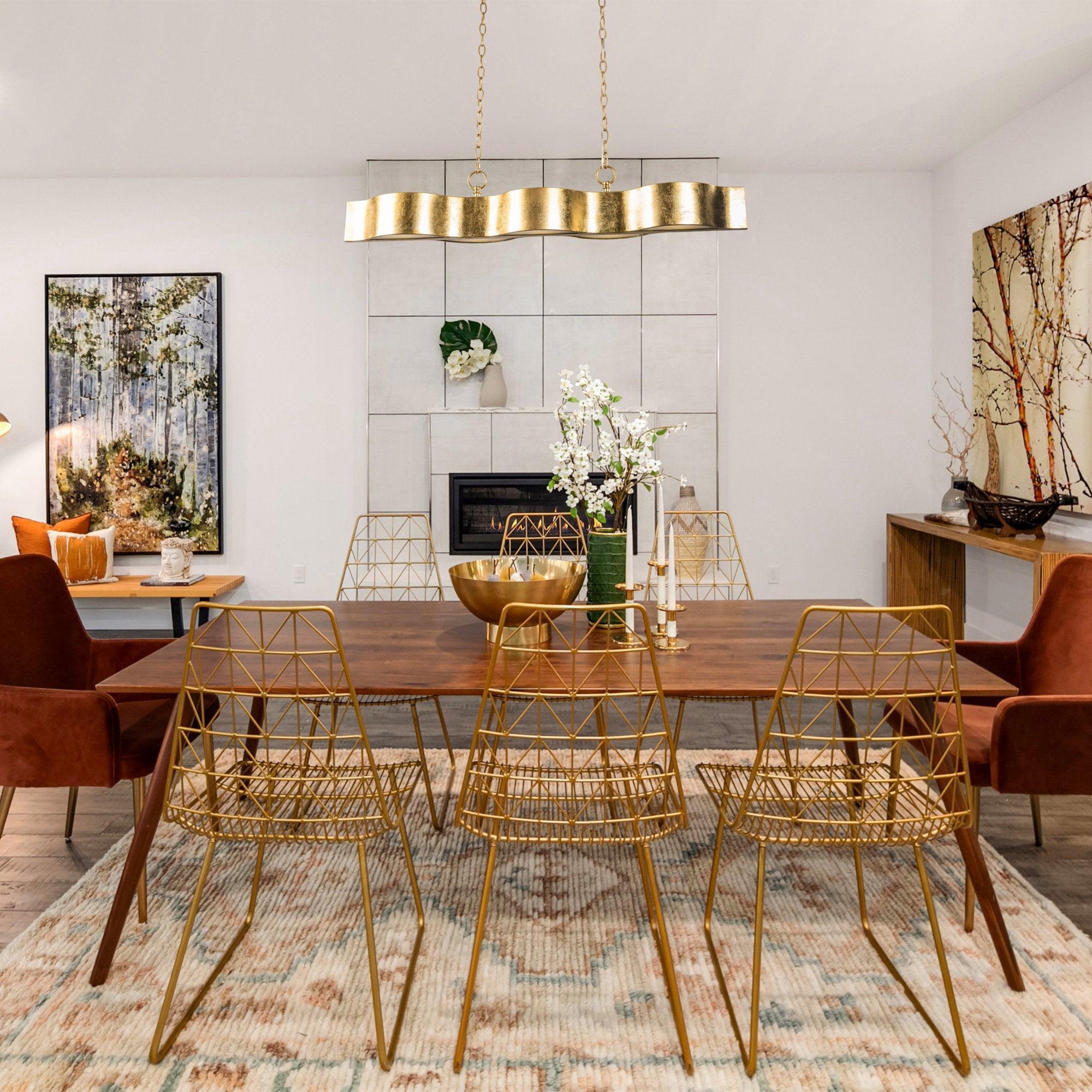 Farmhouse Golden Modern 5-Light Dry Rated Pendant Light