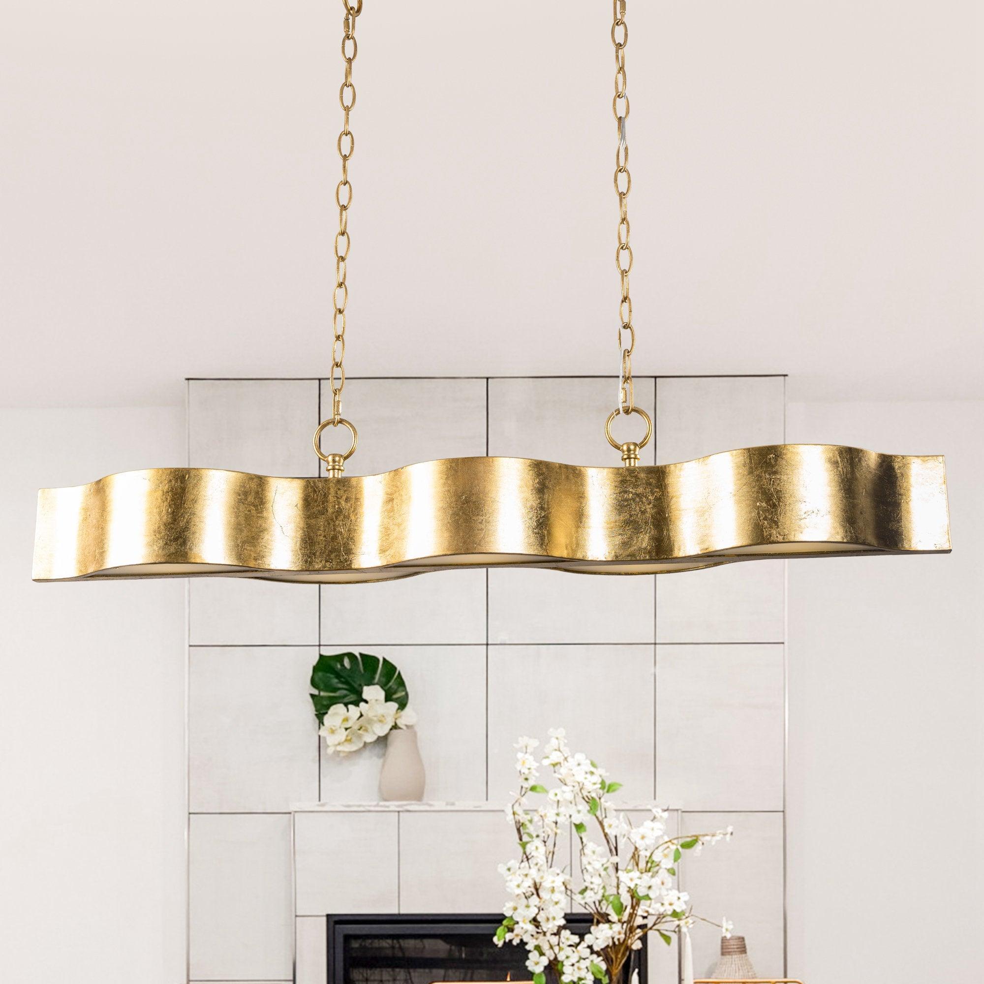 Farmhouse Golden Modern 5-Light Dry Rated Pendant Light