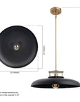 Beacon Modern Gold and Black 1-Light Pendant Light