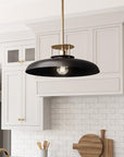 Beacon Modern Gold and Black 1-Light Pendant Light