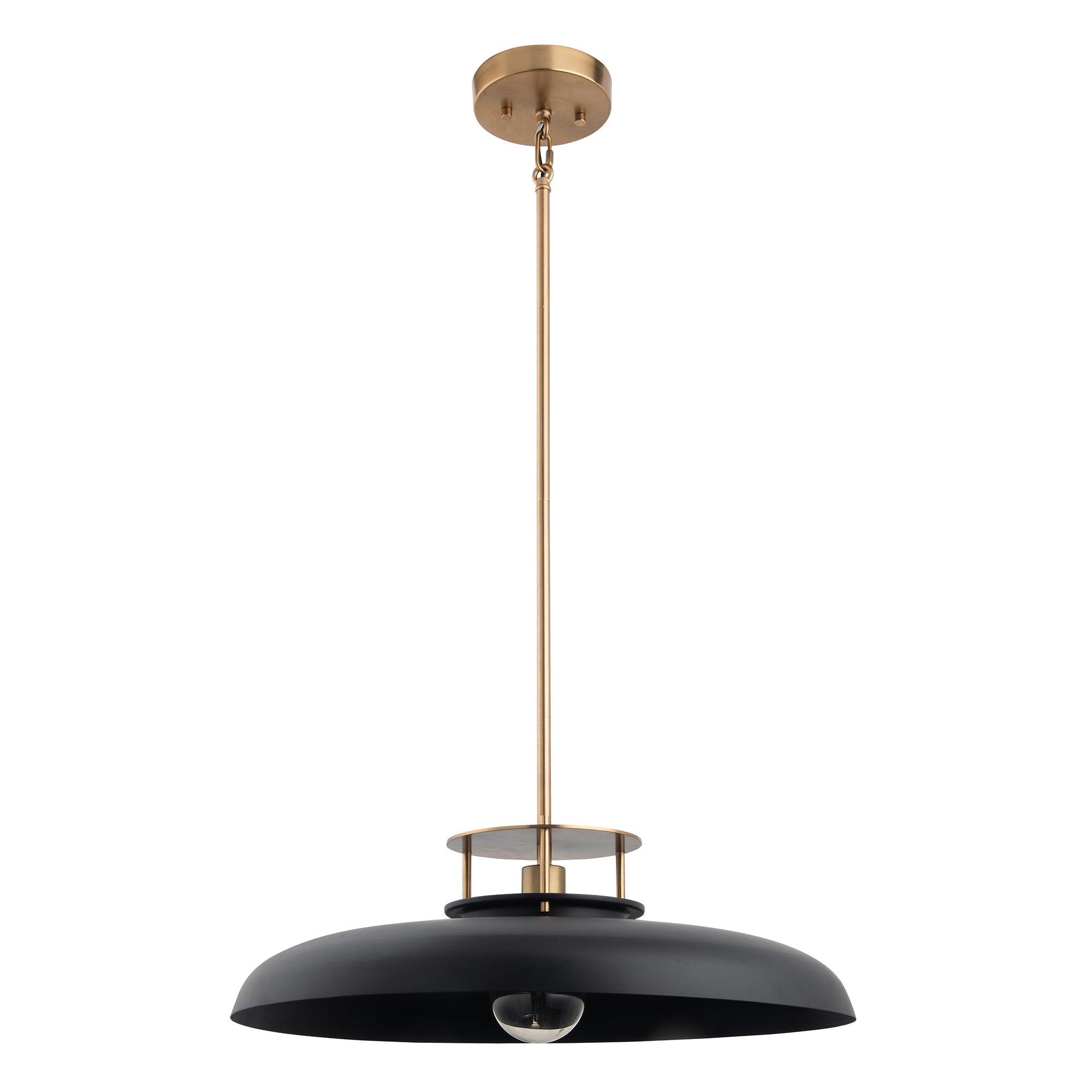 Beacon Modern Gold and Black 1-Light Pendant Light