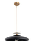 Beacon Modern Gold and Black 1-Light Pendant Light