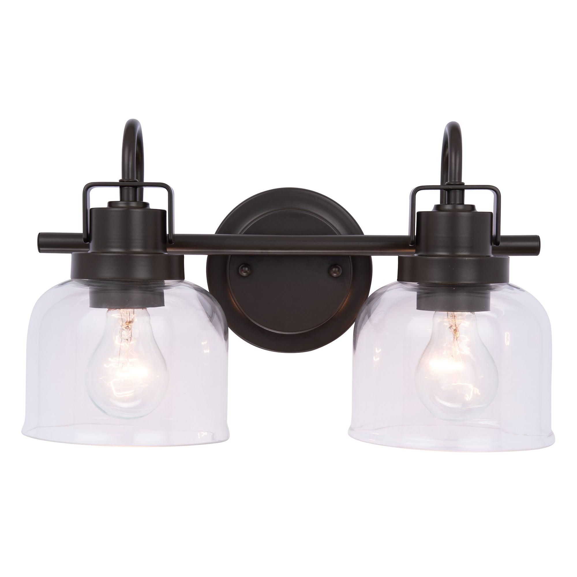 Brighton Dark Bronze 2-Light Dimmable Bathroom Vanity Light