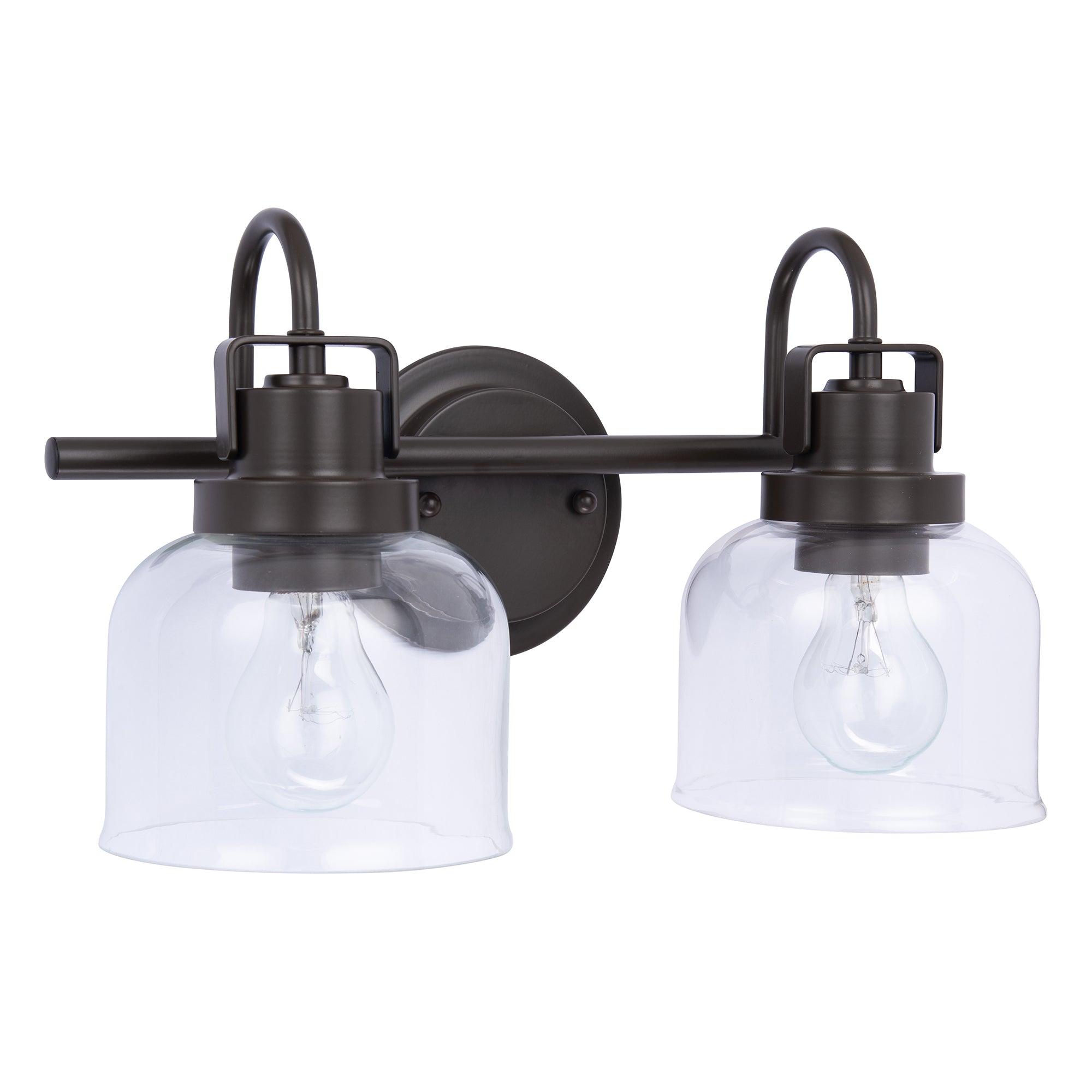 Brighton Dark Bronze 2-Light Dimmable Bathroom Vanity Light