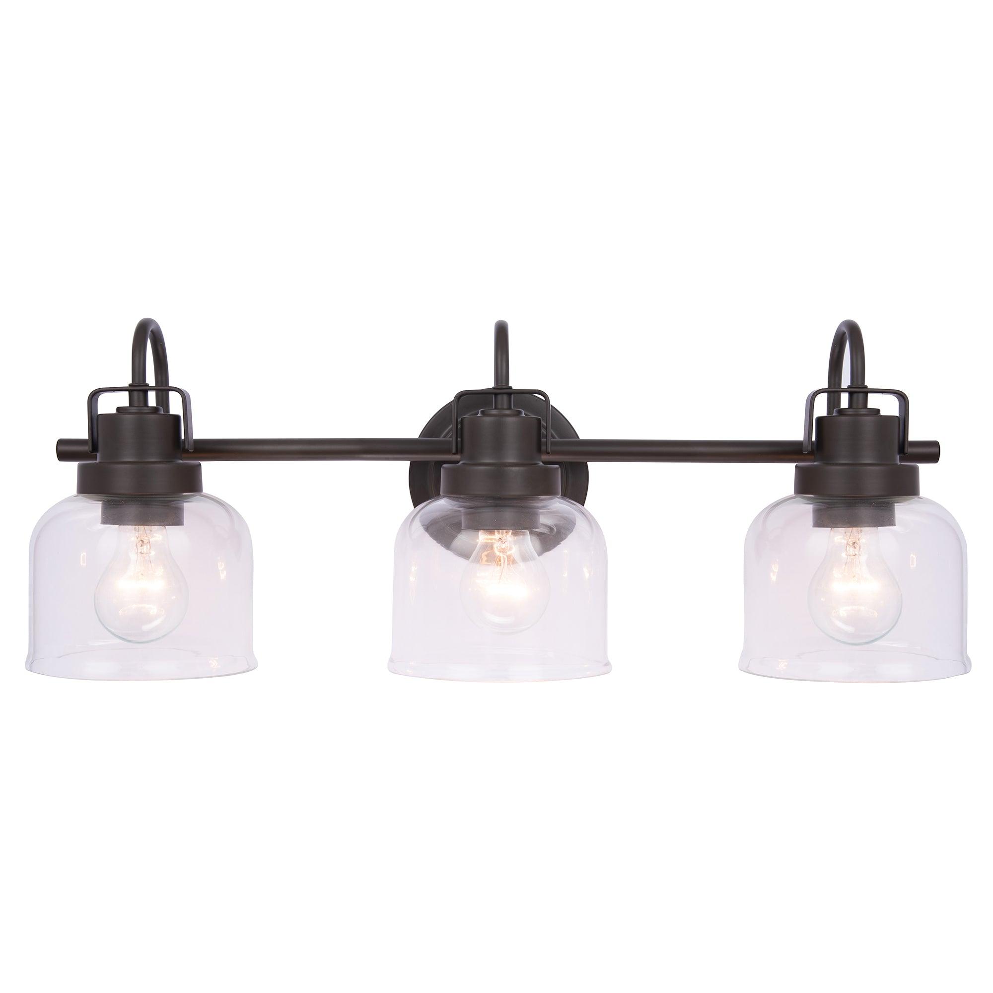 Brighton Dark Bronze 3-Light Dimmable Bathroom Vanity Light