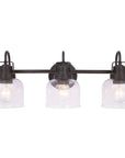 Brighton Dark Bronze 3-Light Dimmable Bathroom Vanity Light