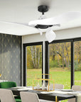 54" DC Motor 6 Speed Black Ceiling Fan