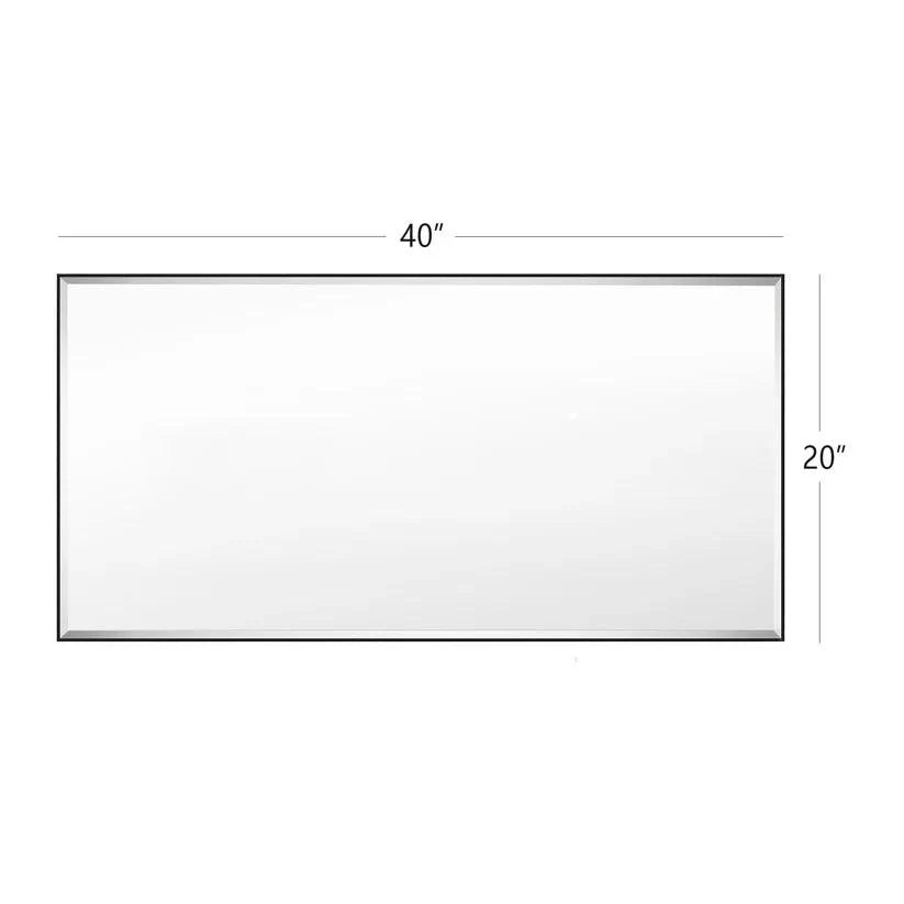 Black Aluminum Framed Reflections Sleek Modern Beveled Wall Mirror