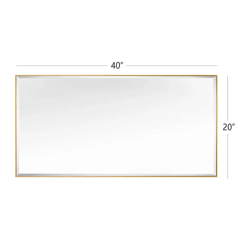 Black Aluminum Framed Reflections Sleek Modern Beveled Wall Mirror