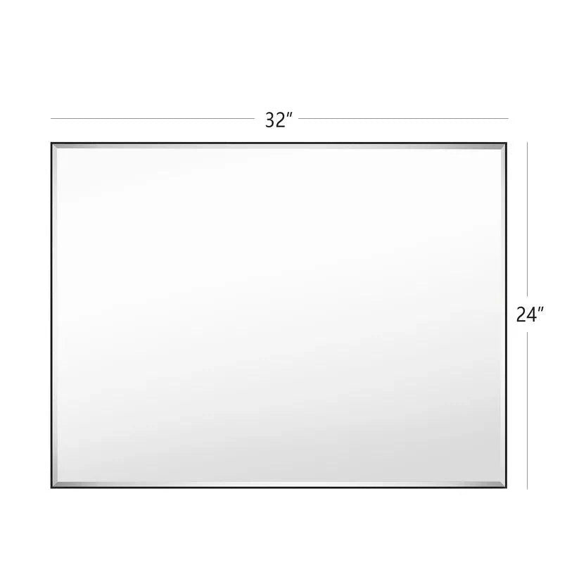 Black Aluminum Framed Reflections Sleek Modern Beveled Wall Mirror