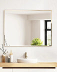 Black Aluminum Framed Reflections Sleek Modern Beveled Wall Mirror
