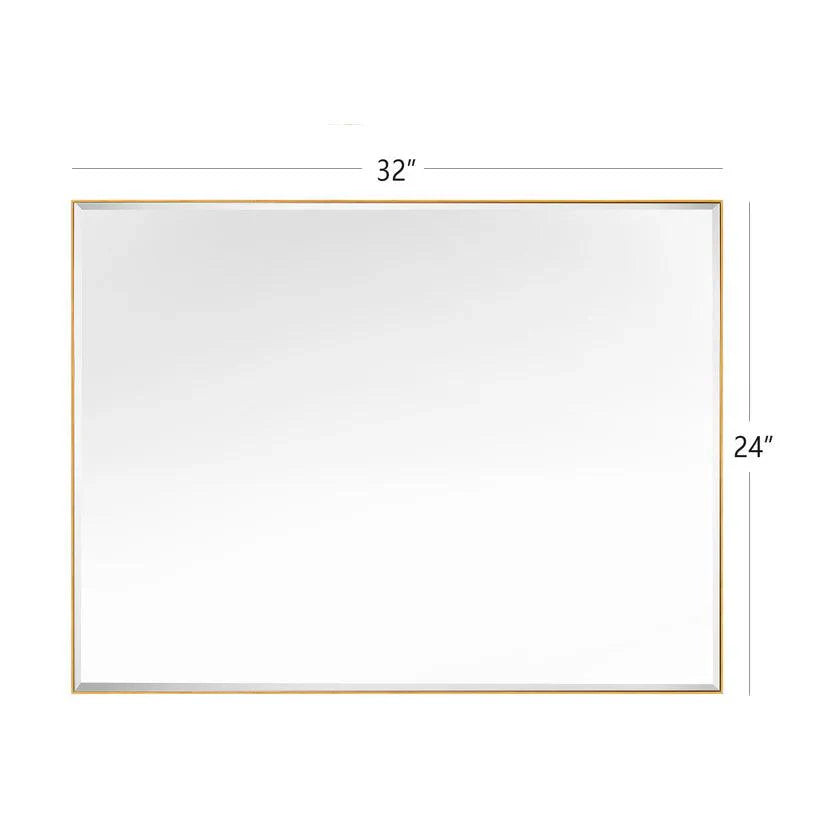 Black Aluminum Framed Reflections Sleek Modern Beveled Wall Mirror