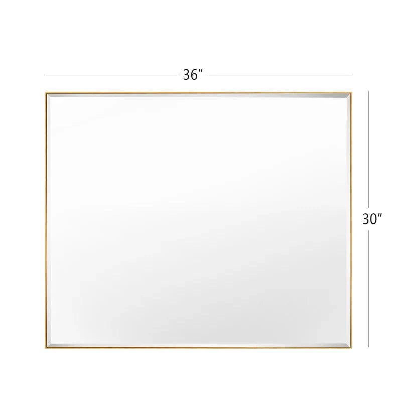 Black Aluminum Framed Reflections Sleek Modern Beveled Wall Mirror