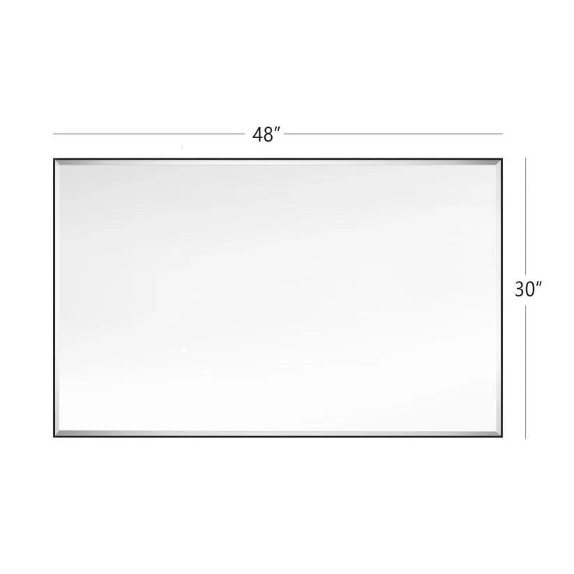 Black Aluminum Framed Reflections Sleek Modern Beveled Wall Mirror