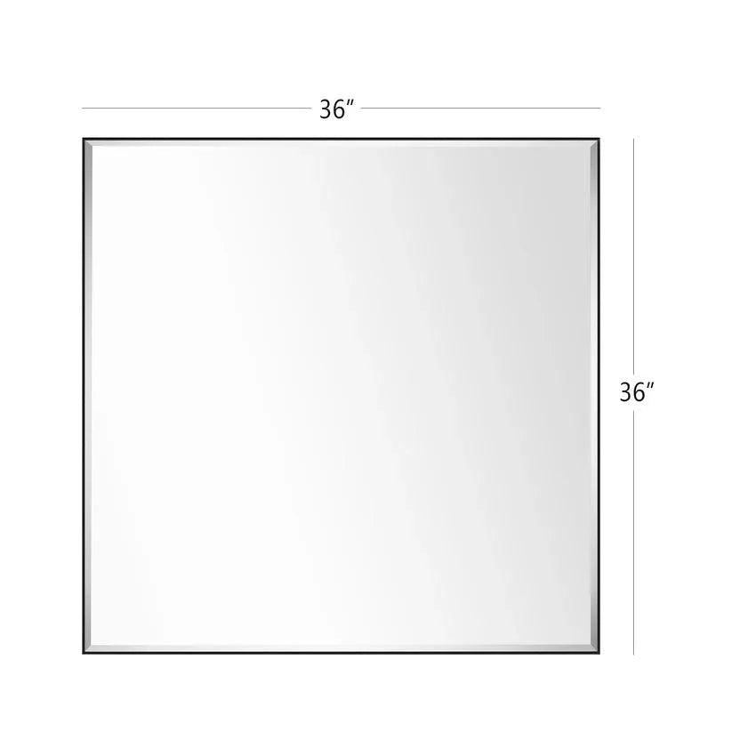 Black Aluminum Framed Reflections Sleek Modern Beveled Wall Mirror