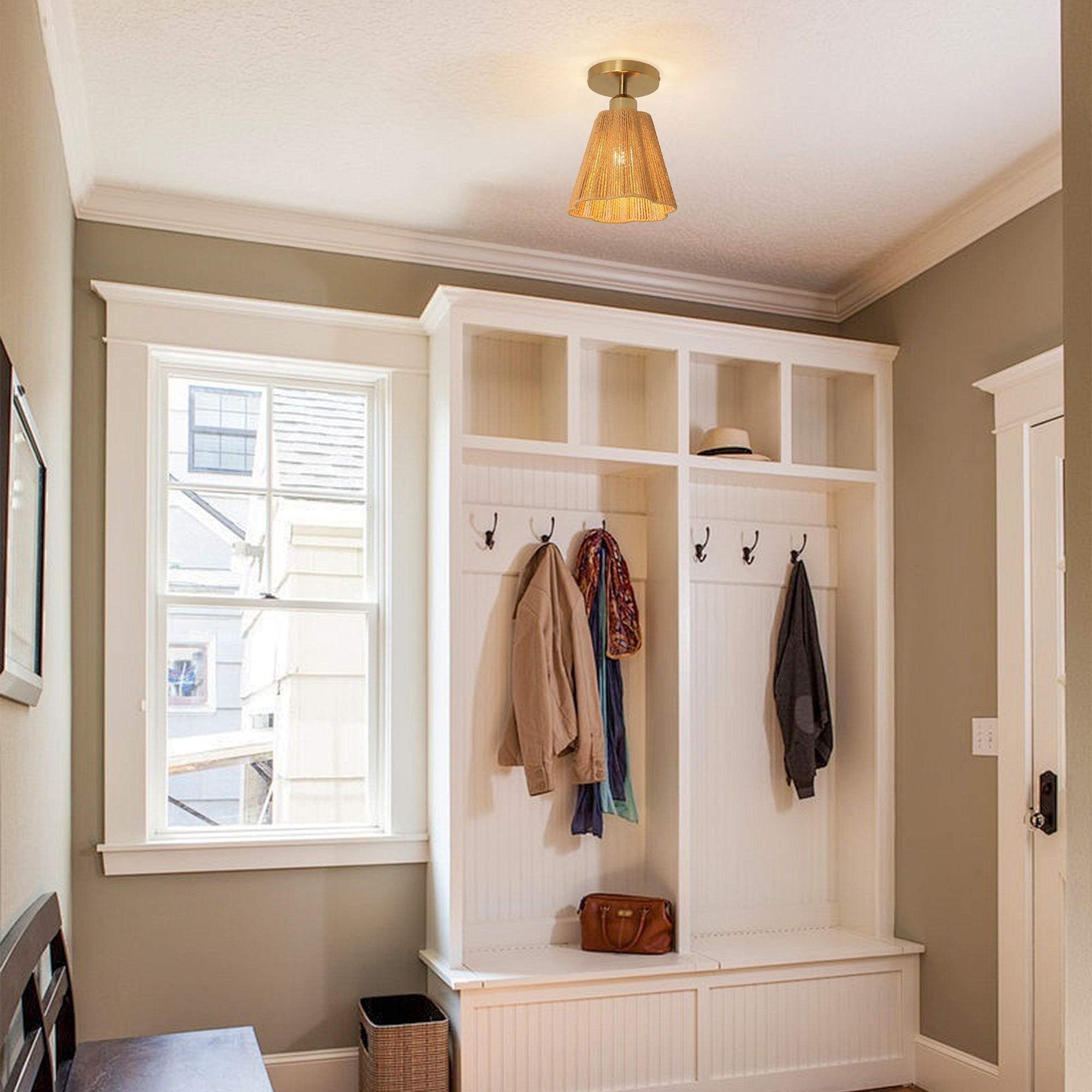 Yves 1 Light Semi Flush Mount Ceiling Light 7 Inch