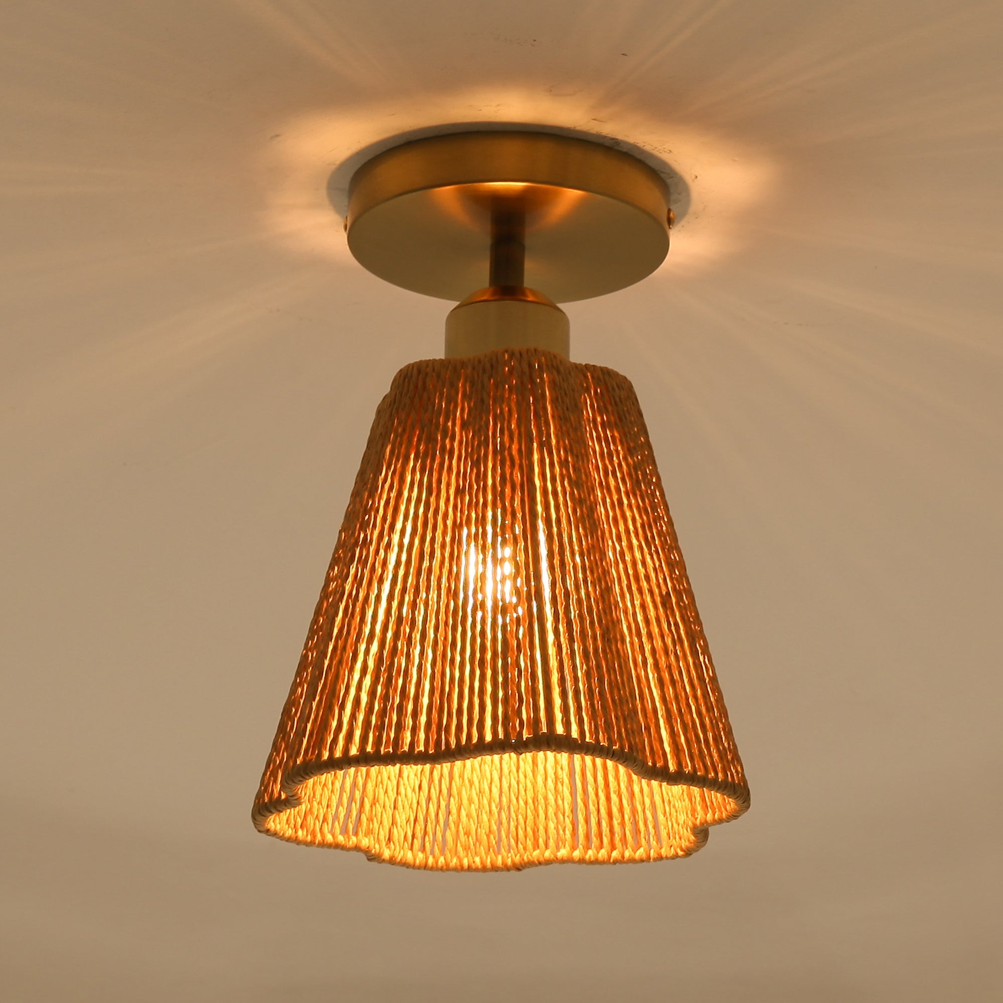 Yves 1 Light Semi Flush Mount Ceiling Light 7 Inch