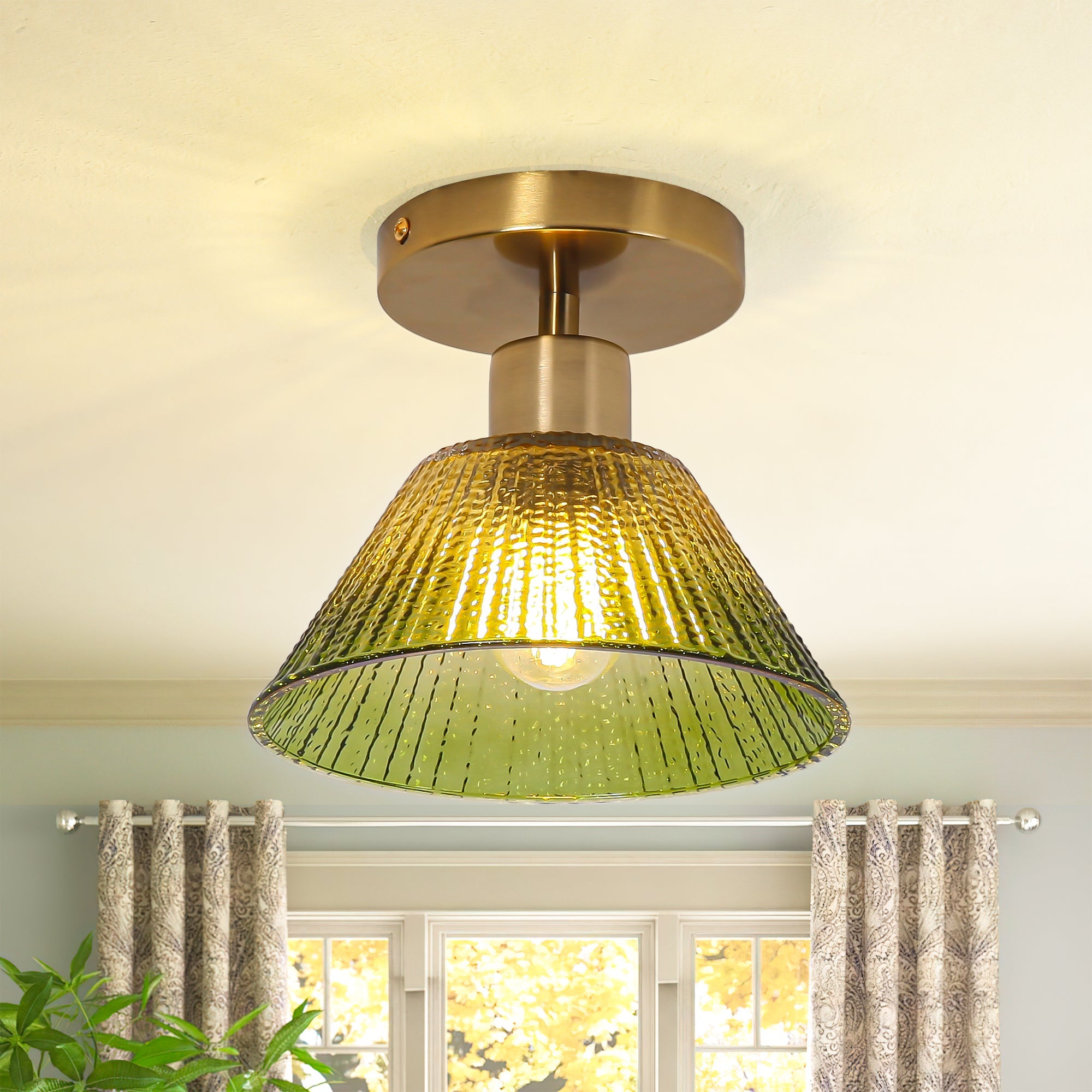 Paula 3.5 Inch 1 Light Semi Flush Mount Ceiling Light