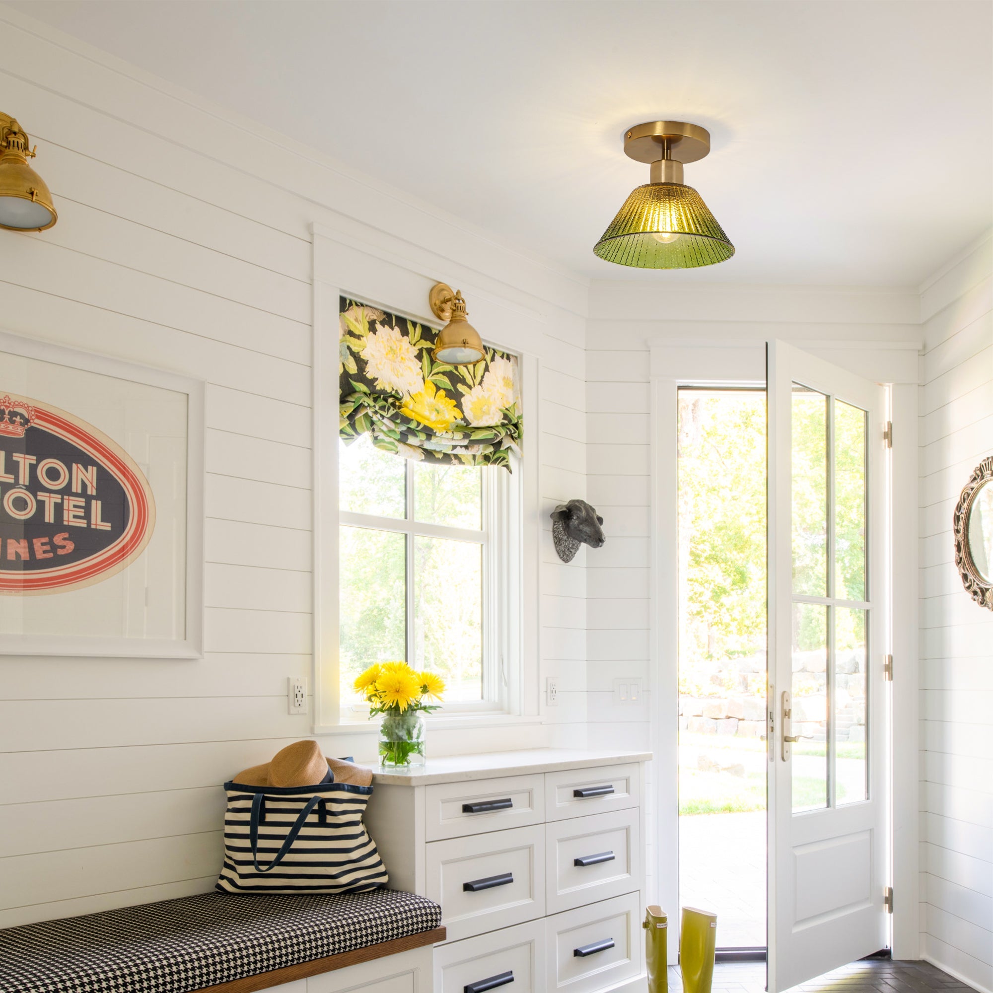 Paula 3.5 Inch 1 Light Semi Flush Mount Ceiling Light