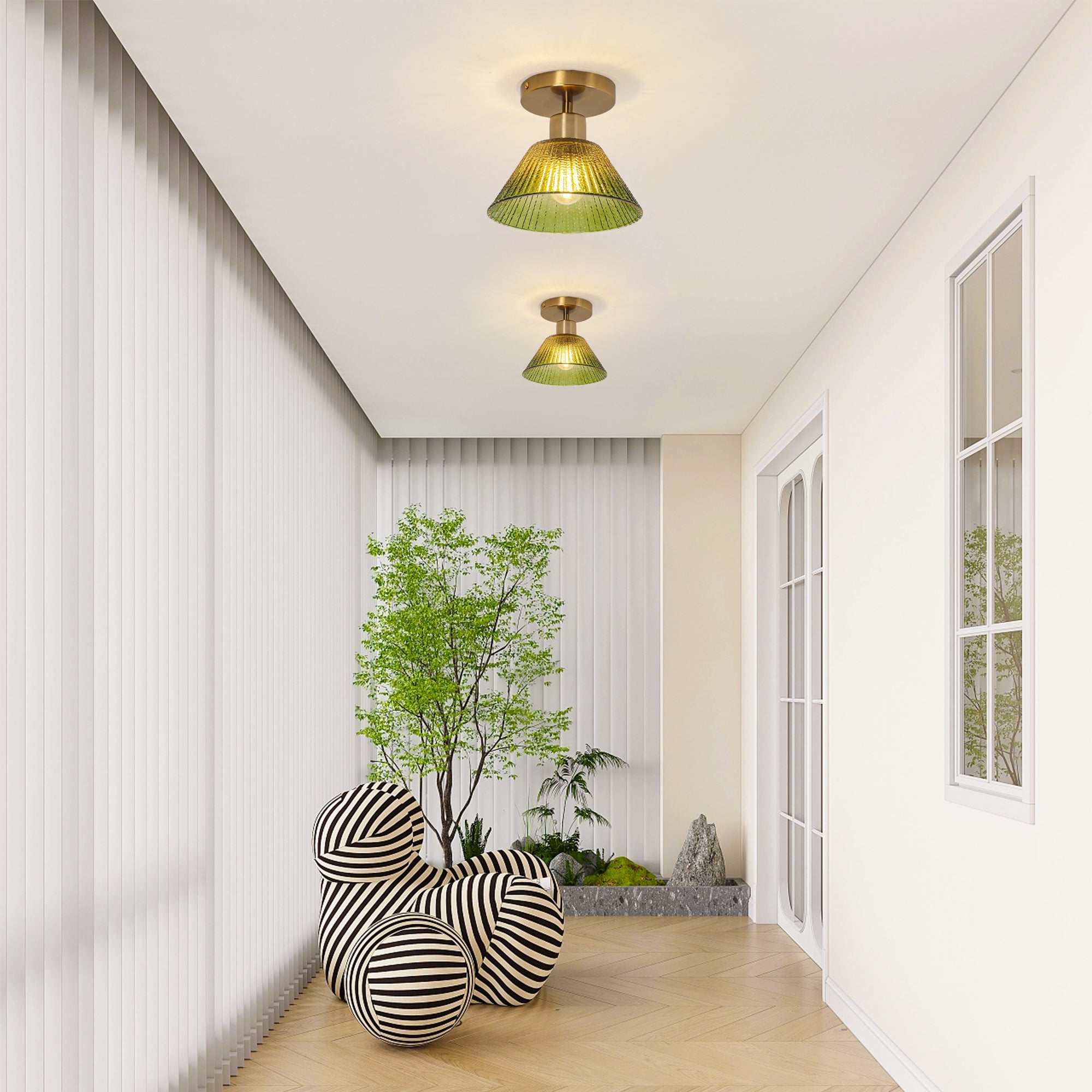 Paula 3.5 Inch 1 Light Semi Flush Mount Ceiling Light