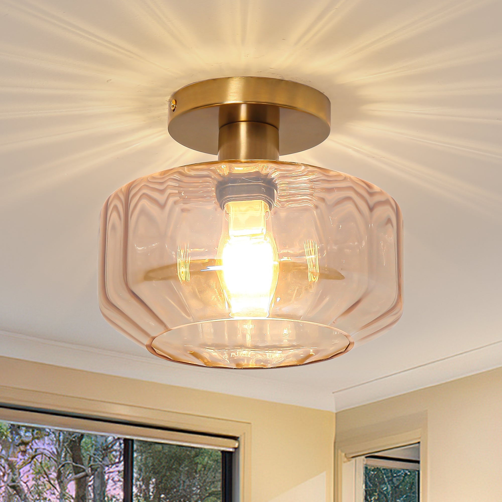 Gerald 1 Light Semi Flush Mount Ceiling Light 9 Inch