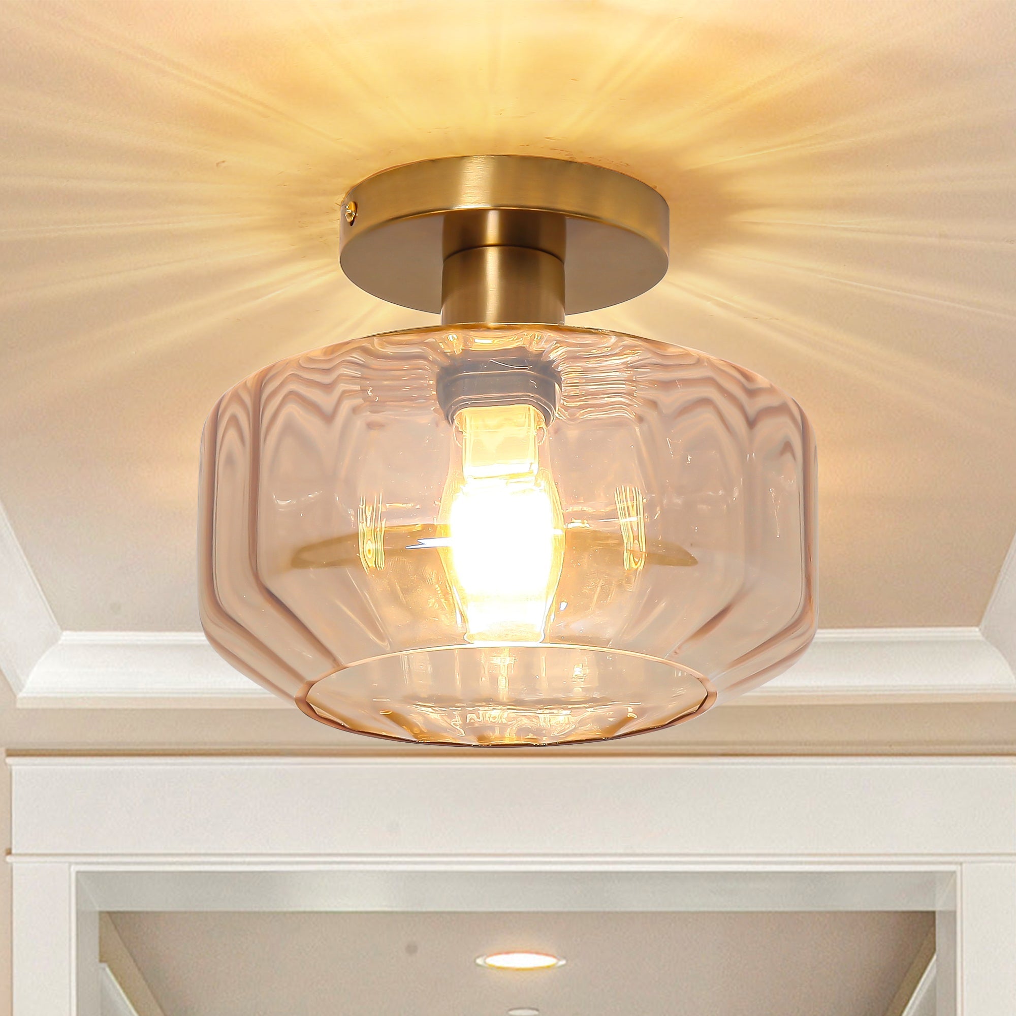 Gerald 1 Light Semi Flush Mount Ceiling Light 9 Inch