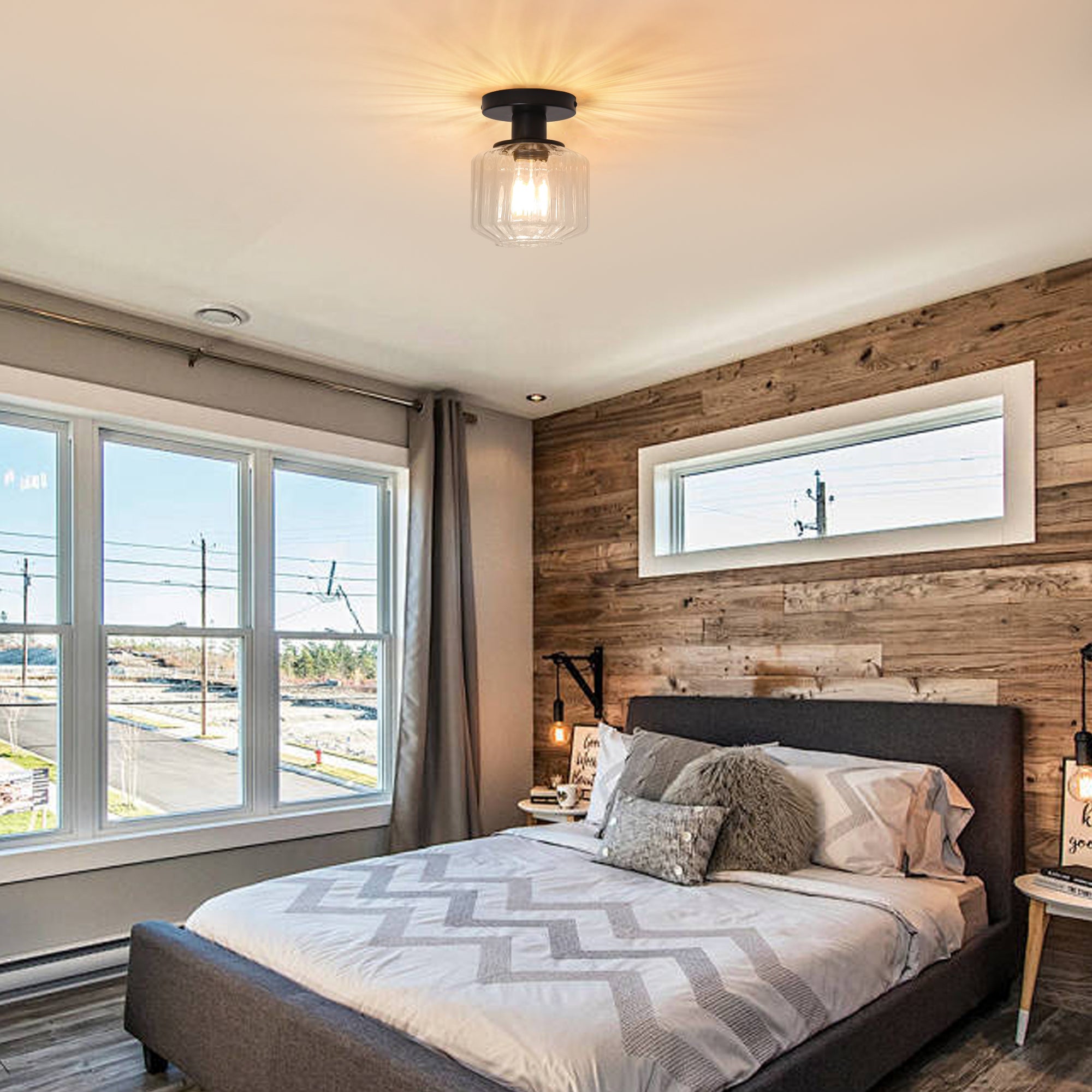 Marico 1 Light Semi Flush Mount Ceiling Light 6 Inch